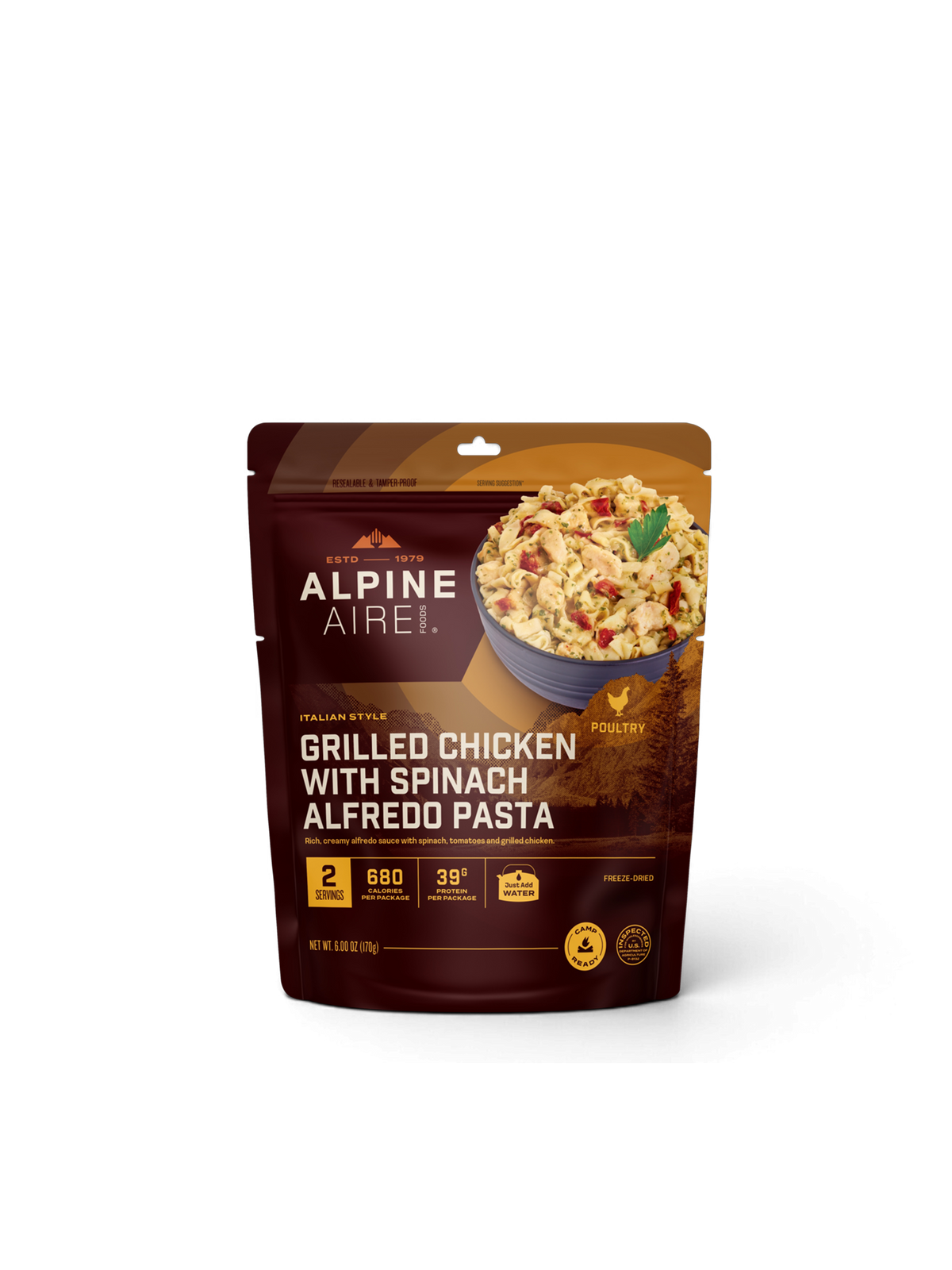 Grilled Chicken with Spinach Alfredo
