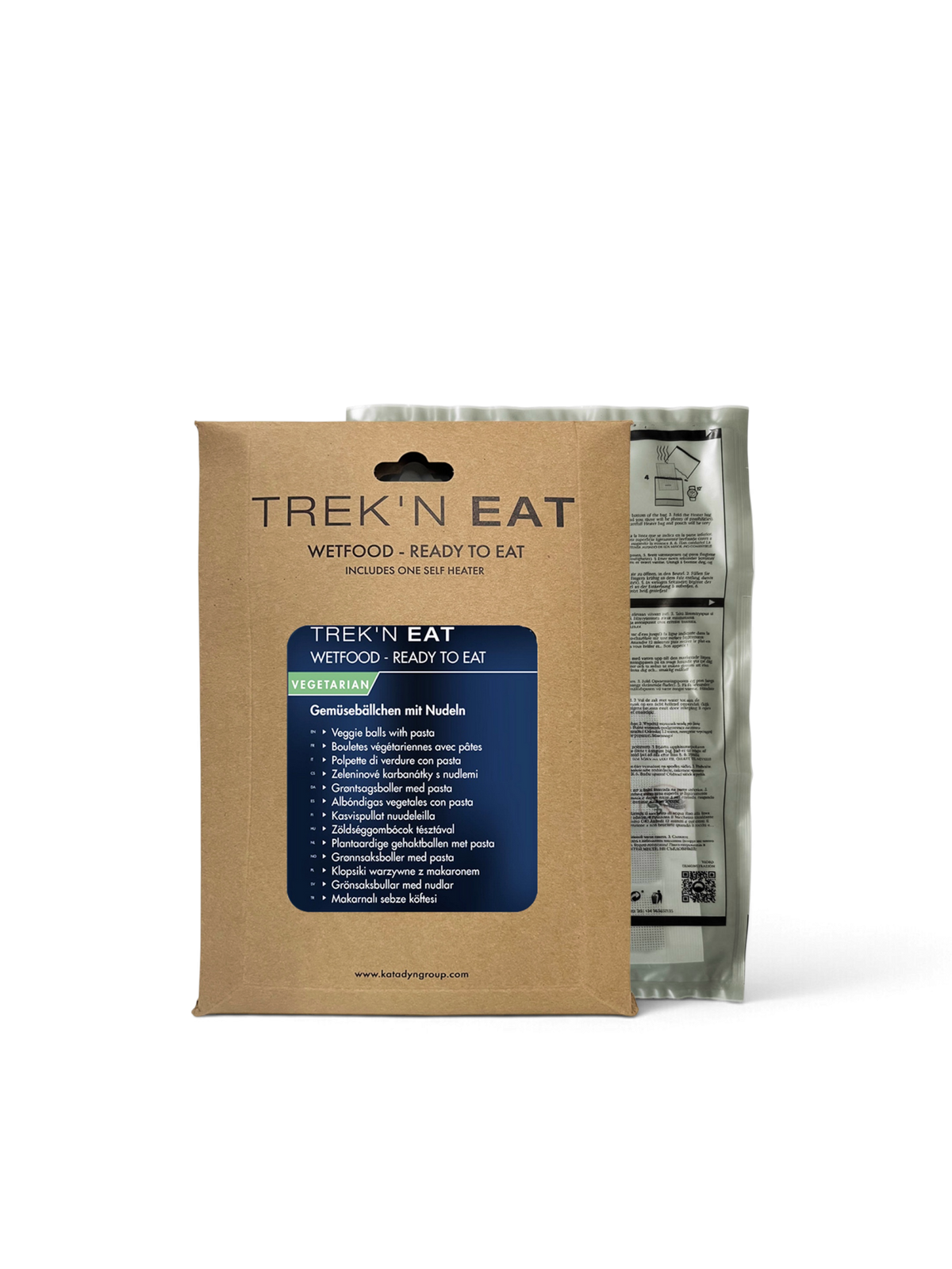 Trek'n Eat Boulettes de légumes et nouilles avec récipient auto-chauffant
