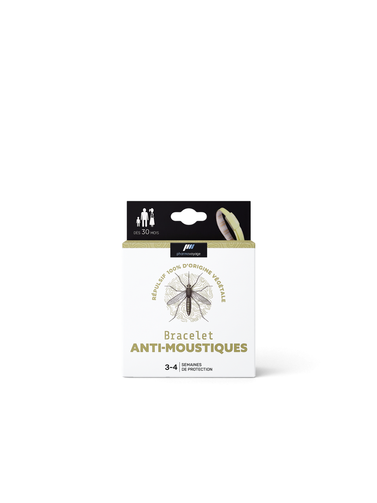 Bracelet anti-moustiques - Kaki